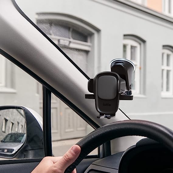 iOttie Easy One Touch 5 Dashboard & Windshield Universal Car Mount Phone Holder Desk Stand with Suction Cup Base and Telescopic Arm for iPhone, Samsung, Google, Huawei, Nokia, other Smartphones Black